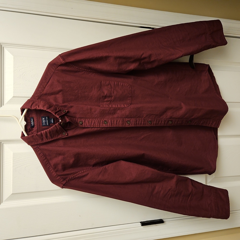 J. Crew Slim Untucked Button Down | Red